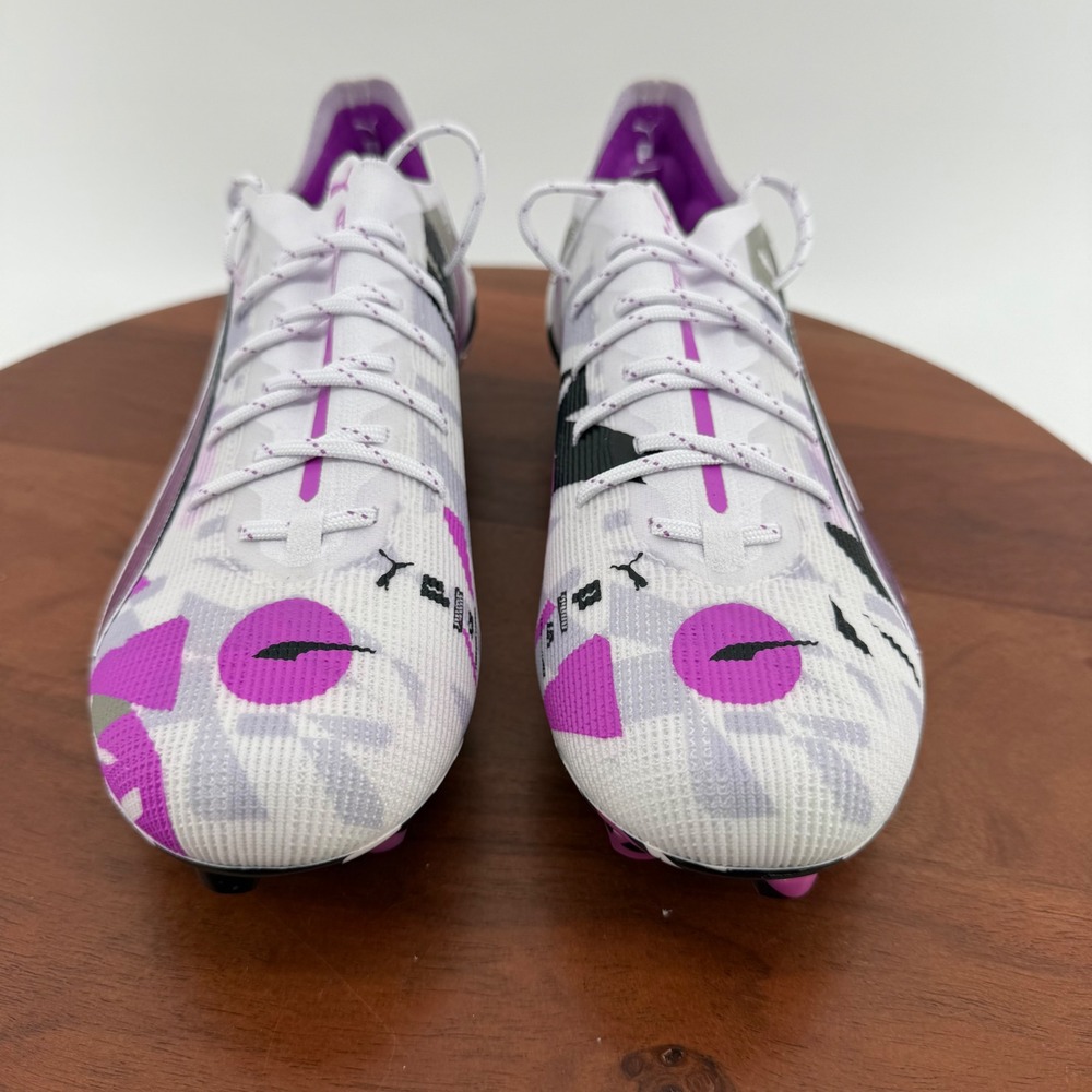 Puma Ultra Ultimate FG/AG Soccer Cleats White Purple Black 108410-01 Men 8 - Picture 6 of 11